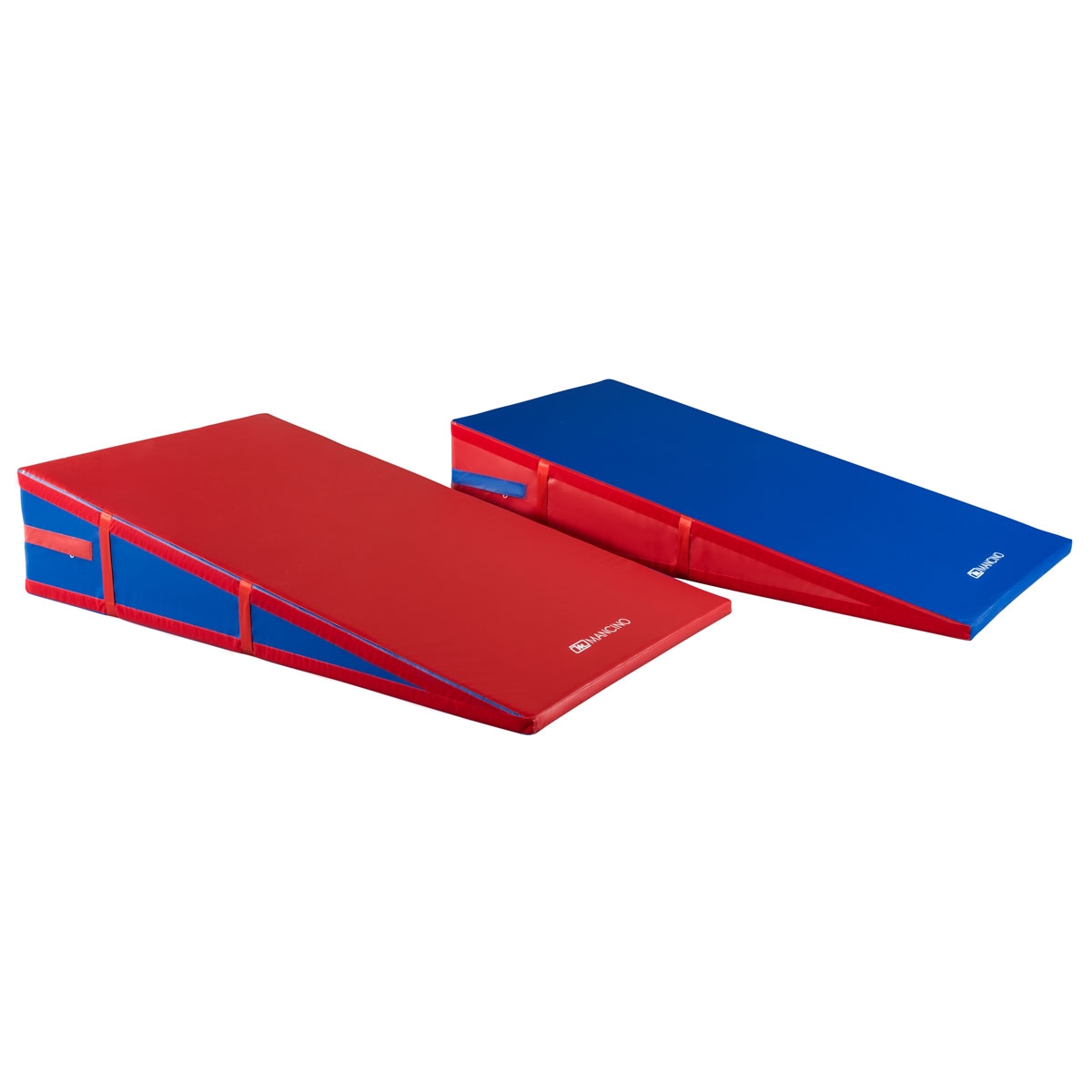 red blue incline cheese wedge mats | mancino mats