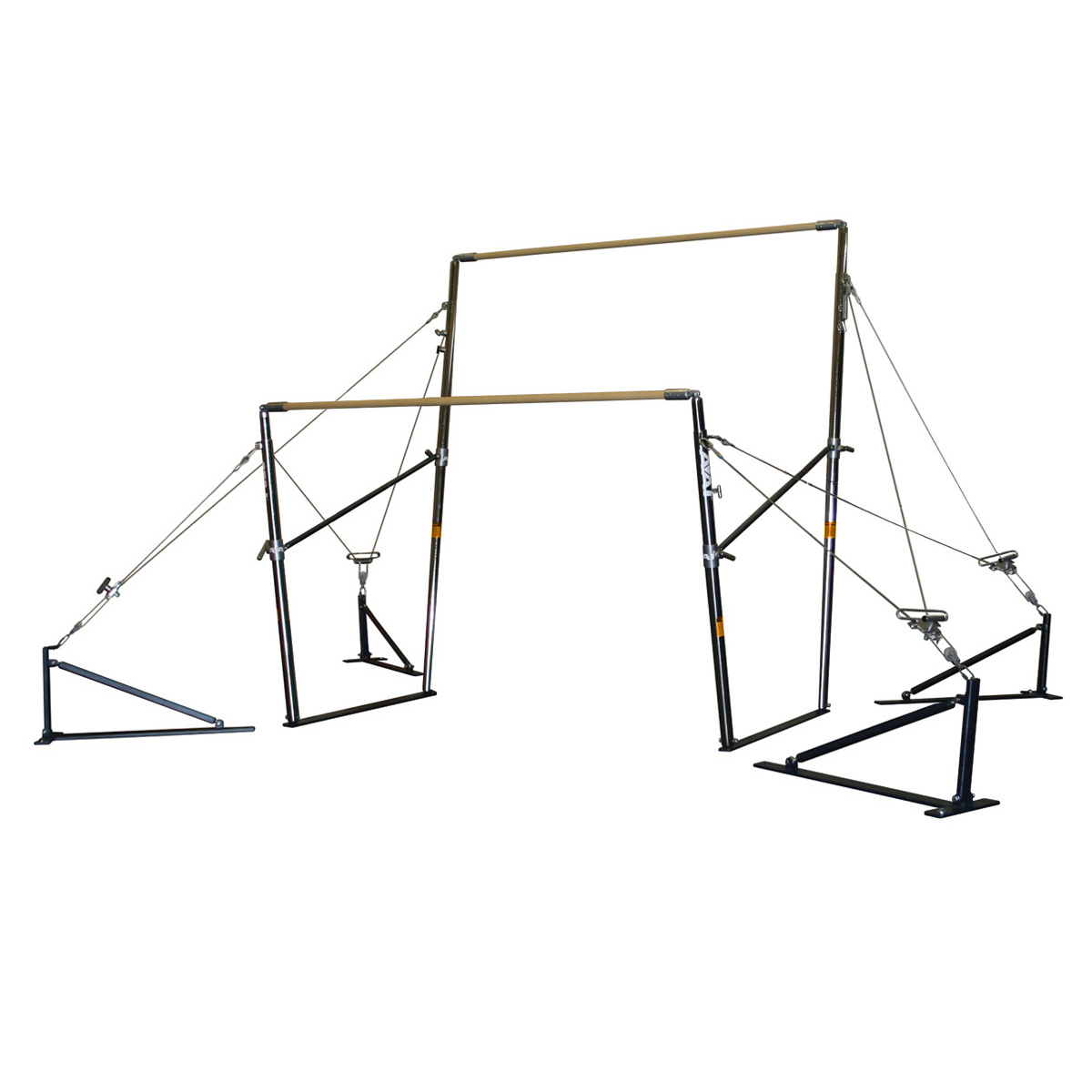 aai elite gymnastics uneven bars with srs system - mancino mats