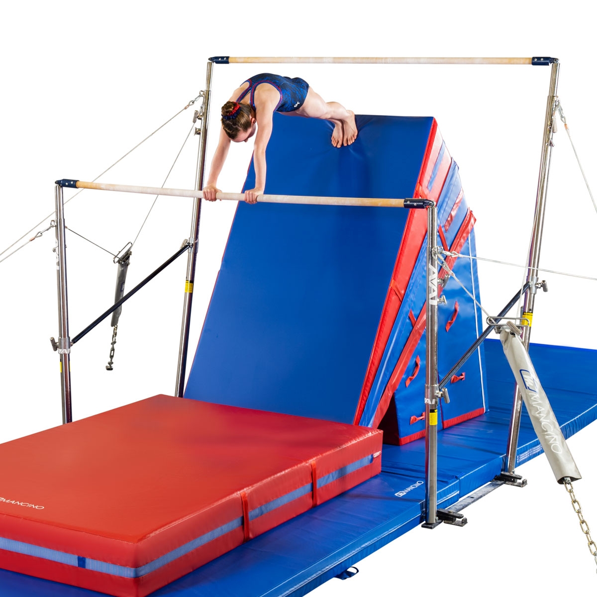 mancino big hill uneven bars trainer mats