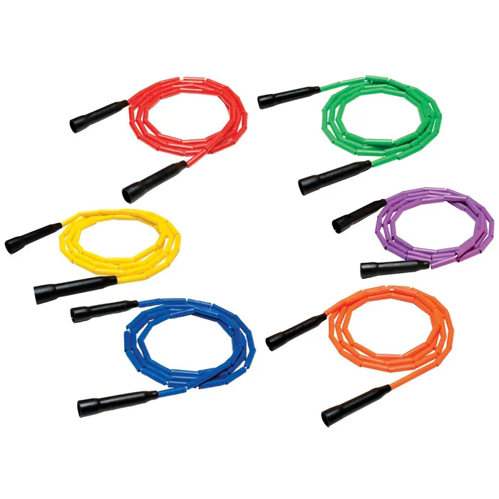 SS-Gradestuff Link Jump Ropes, 8 Feet, Set of 6, Assorted Colors