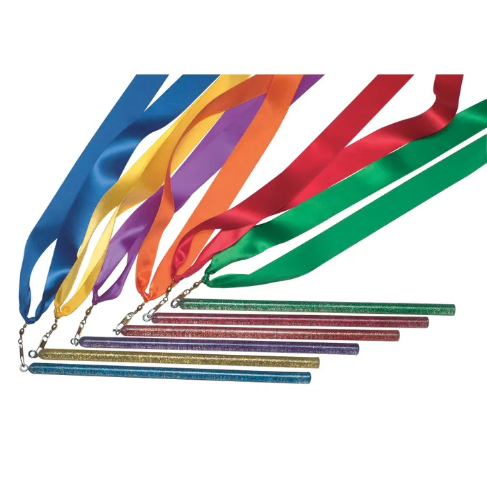 SS-Rainbow Ribbon Wands, 36 Inches, Set of 6